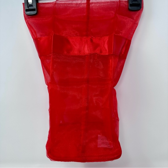 Very Valentino Red Chiffon and Satin Gift Bag NWOT - Picture 2 of 4